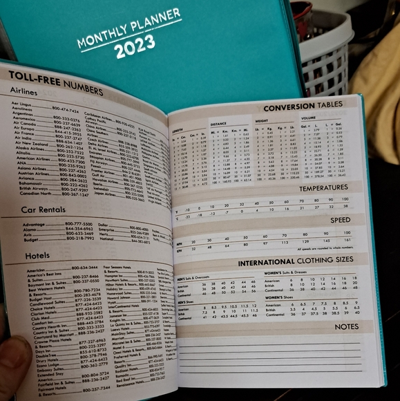 New 2pc aqua turquoise planner / journal set 2023 weekly & monthly - Picture 9 of 11